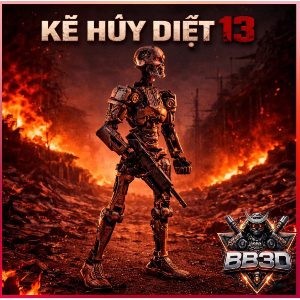 Mô Hình Dummy 13 Đa Khớp – Robot Kẻ Hủy Diệt Terminator T800 | Robot Chiến Đấu Dark Sci-Fi BB3D