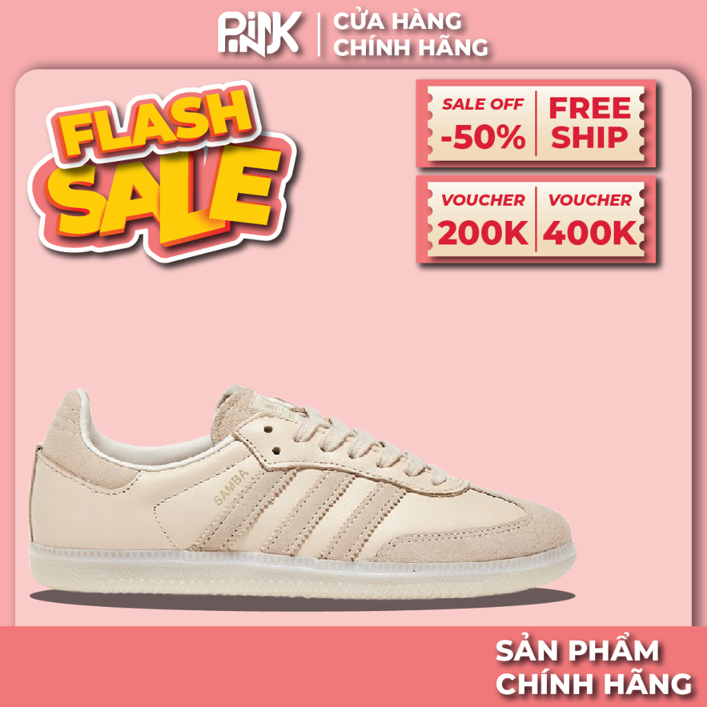 | PINK - CHÍNH HÃNG | Giày Samba OG 'Linen Cream White' FZ5603