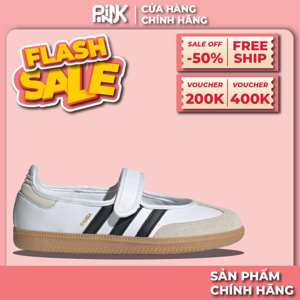 | PINK - CHÍNH HÃNG | Giày adidas Samba Jane 'White/Black'
