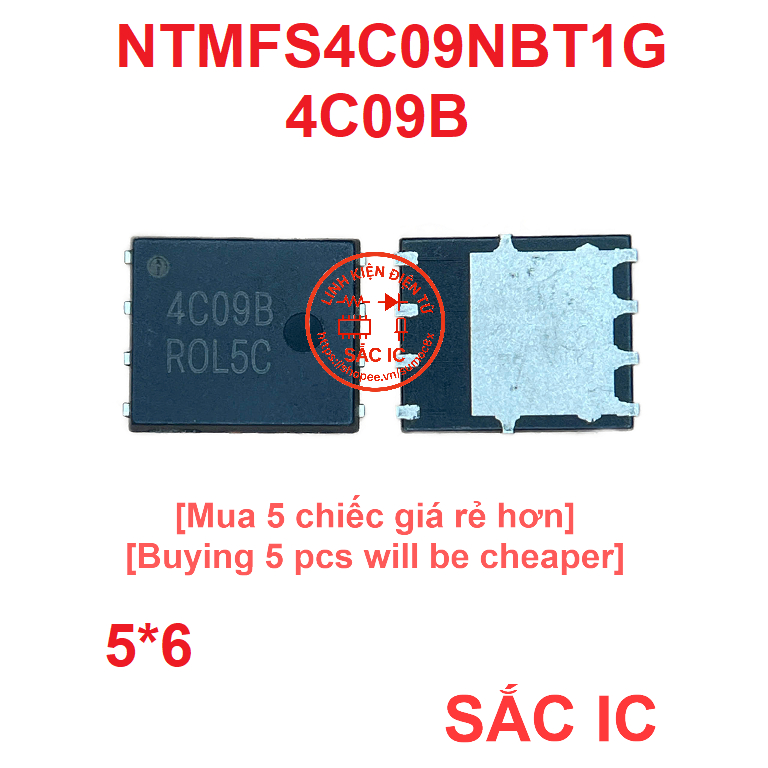 [#12] 4C09B NTMFS4C09NBT1G 4C098 ic nguồn trên bo mạch - Mới nguyên bản - Original NEW