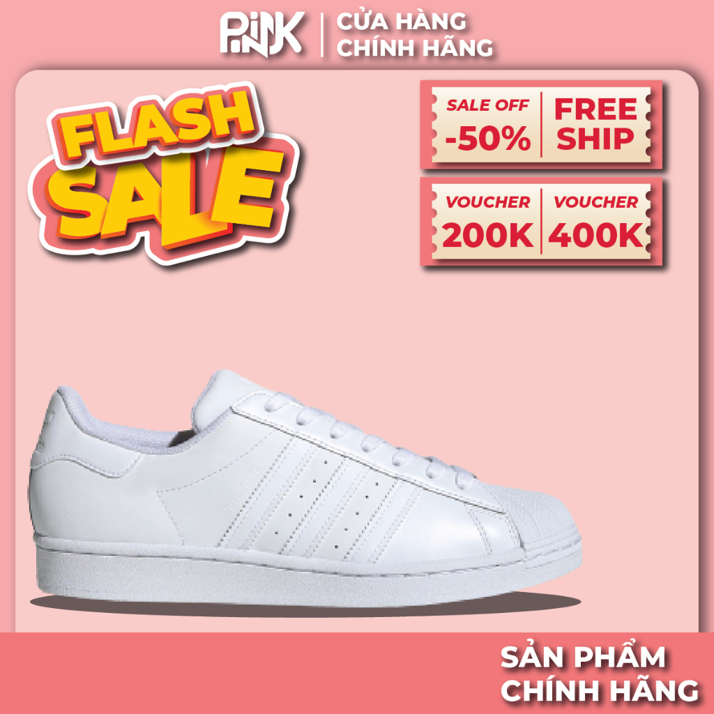 | PINK - CHÍNH HÃNG | Giày Superstar 'Footwear White' EG4960