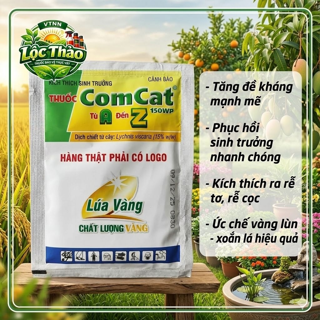 ComCat Công Ty Lúa Vàng gói 7,5g -Kích Thích Sinh Trưởng Cây Trồng,Kích Thích Ra Rễ