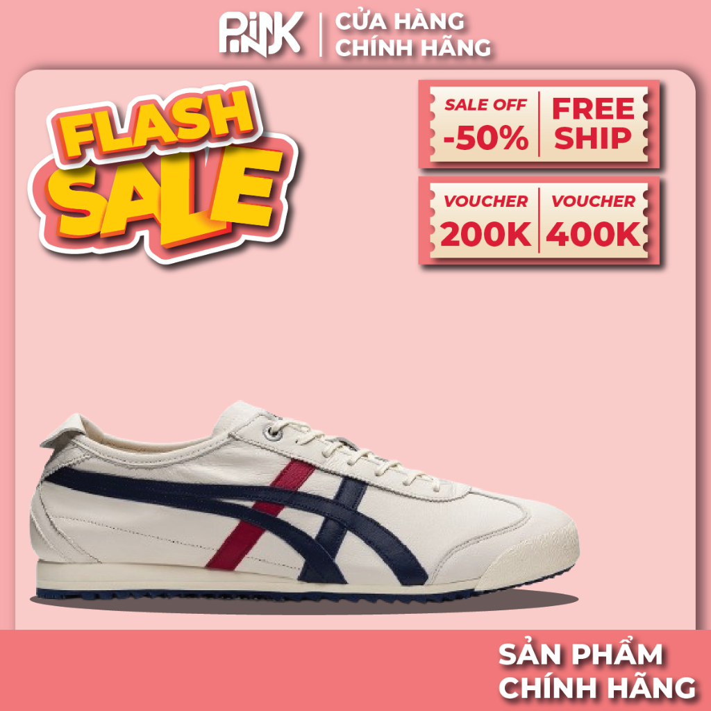 | PINK - CHÍNH HÃNG | Giày Onitsuka Tiger Mexico 66 SD 'Cream Navy Red'