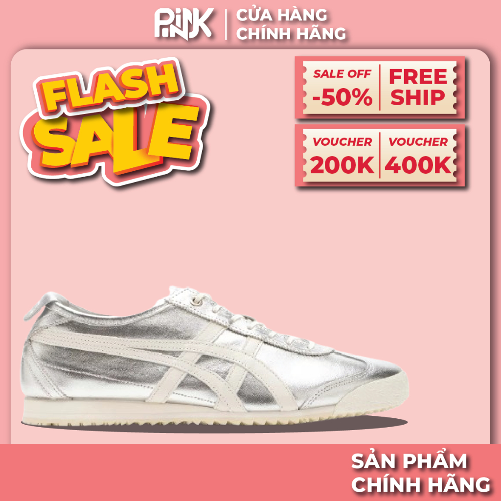 | PINK - CHÍNH HÃNG | Giày Onitsuka Tiger Mexico 66 SD 'Silver White'
