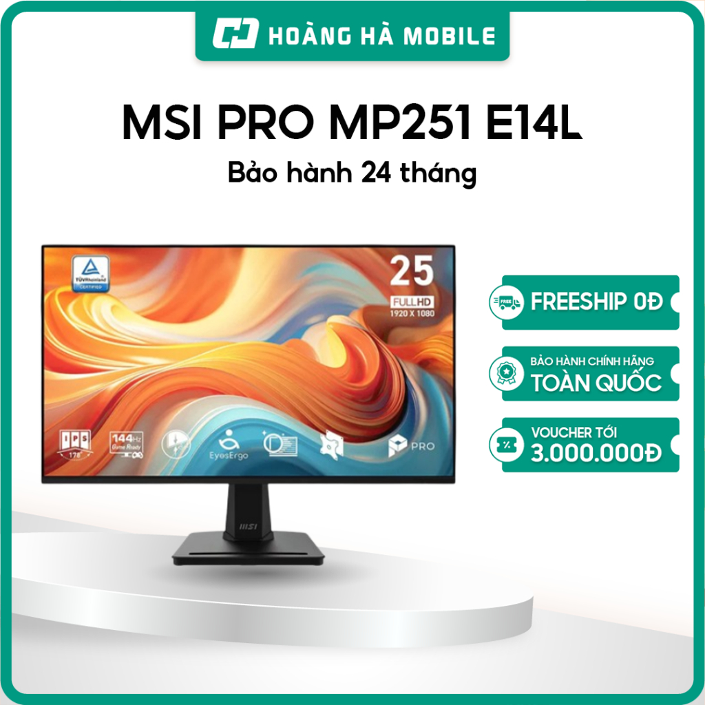 Màn hình MSI PRO MSI PRO MP251 E14L (144Hz/1ms) / MP251 E2/ MP251L E2/ (24.5 inch/FHD/IPS/120Hz/1ms)