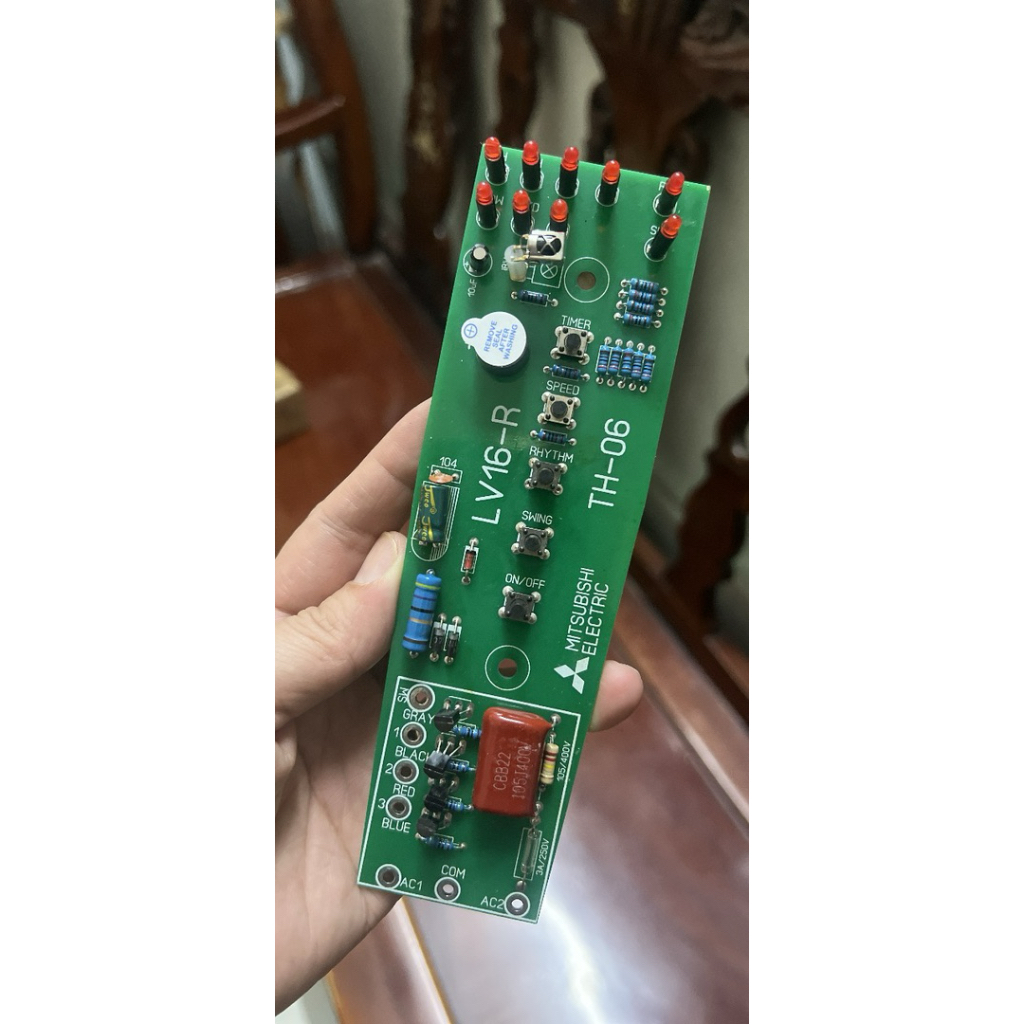 Bo mạch quạt đ Mitsubishi LV16-RT-RV- RA -RP-RS[Bo 2 lớp bền nhạy ăn Mọi remote Mitsu