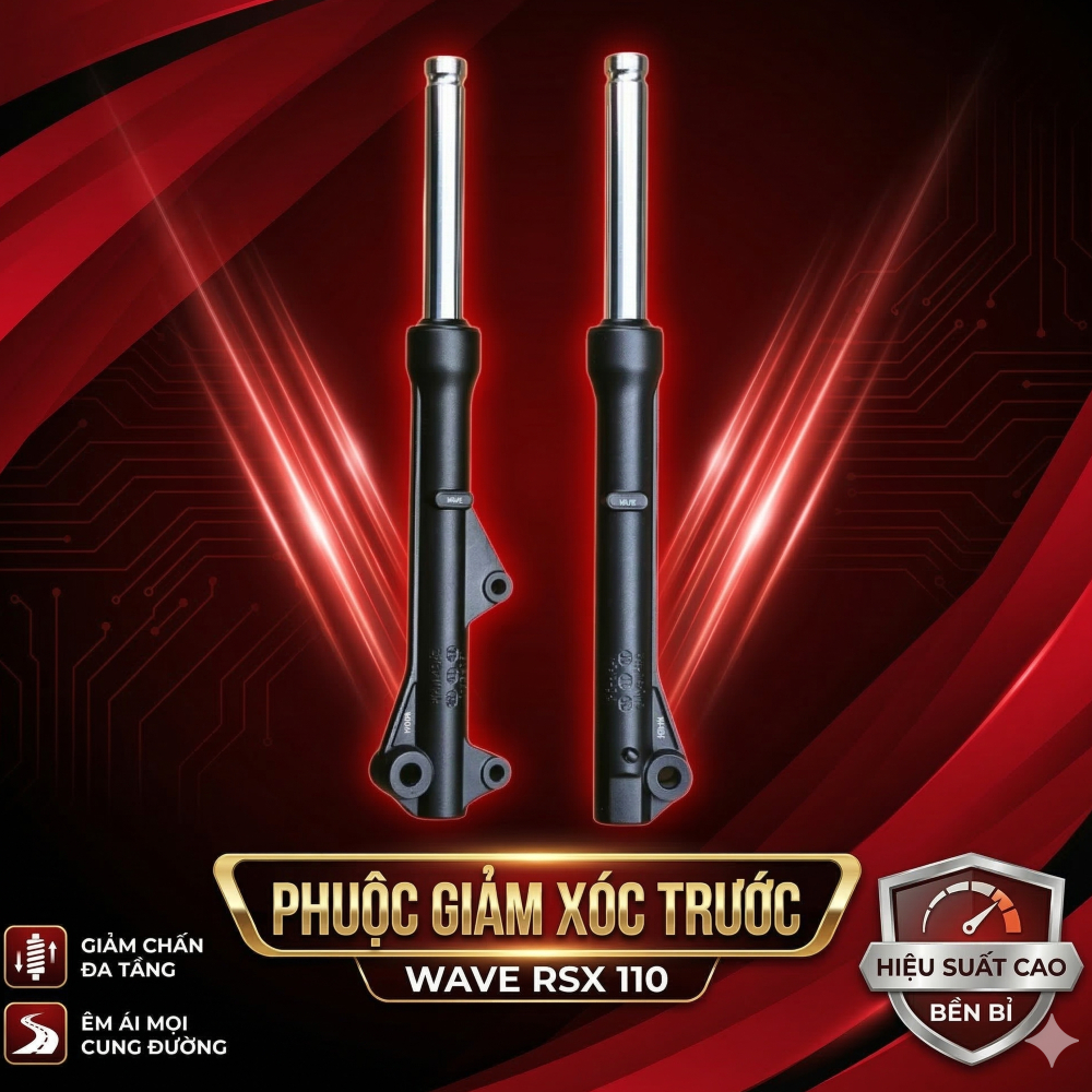 Phuộc giảm xóc trước ( thụt trước ) xe máy Wave s110 đĩa Rsx 110 đĩa Wave Blade 110 Future X Future 