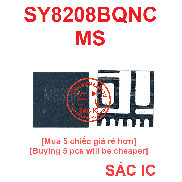 [S29] SY8208B SY8208BQNC 8208 MS ic nguồn trên bo mạch - Mới nguyên bản - Original NEW