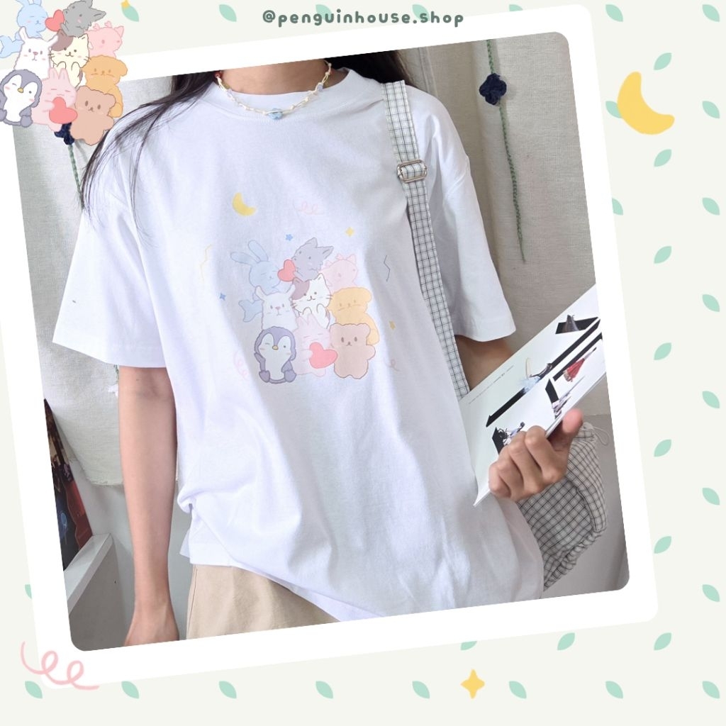 Áo thun in hình động vật Dongmul - Sản phẩm của Penguin House