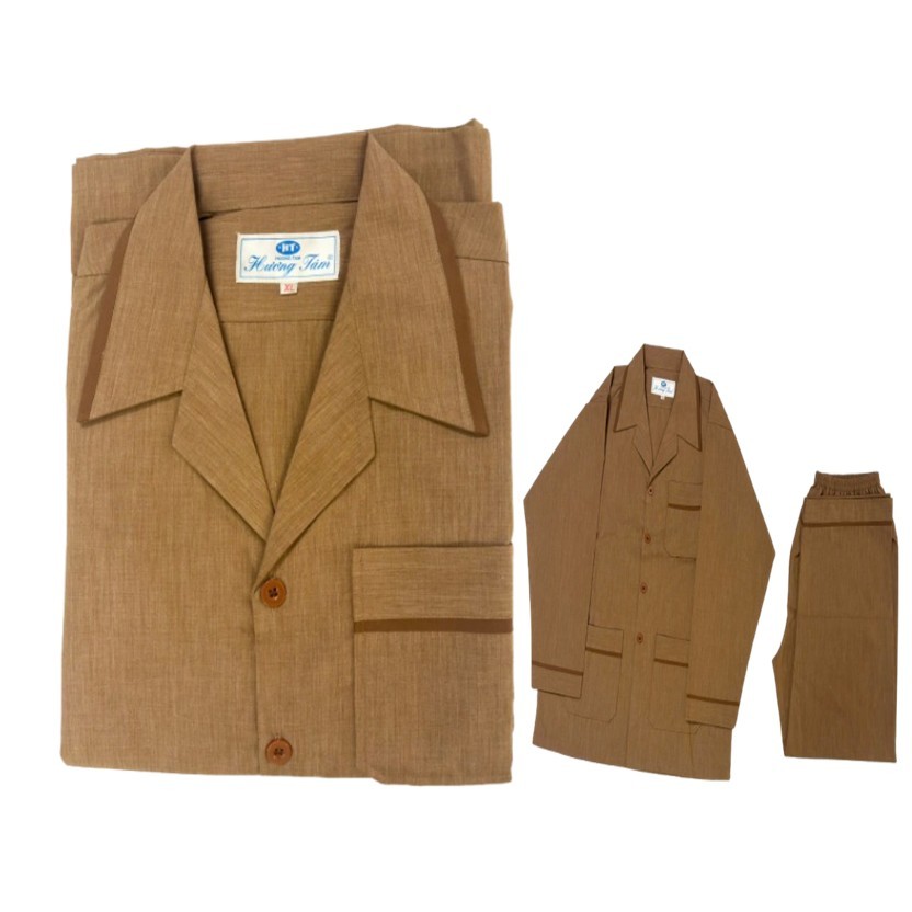 Bộ Pyjama HUONGTAM Kate tay dài nam cao cấp(PDK01N20). Chất liệu loại tốt:  mềm mại, thoáng mát, khô