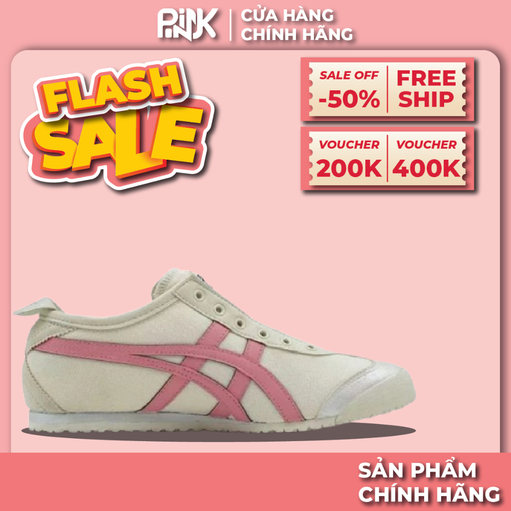 | PINK - CHÍNH HÃNG | Giày Onitsuka Tiger Mexico 66 Slip On 'Cream Pink'