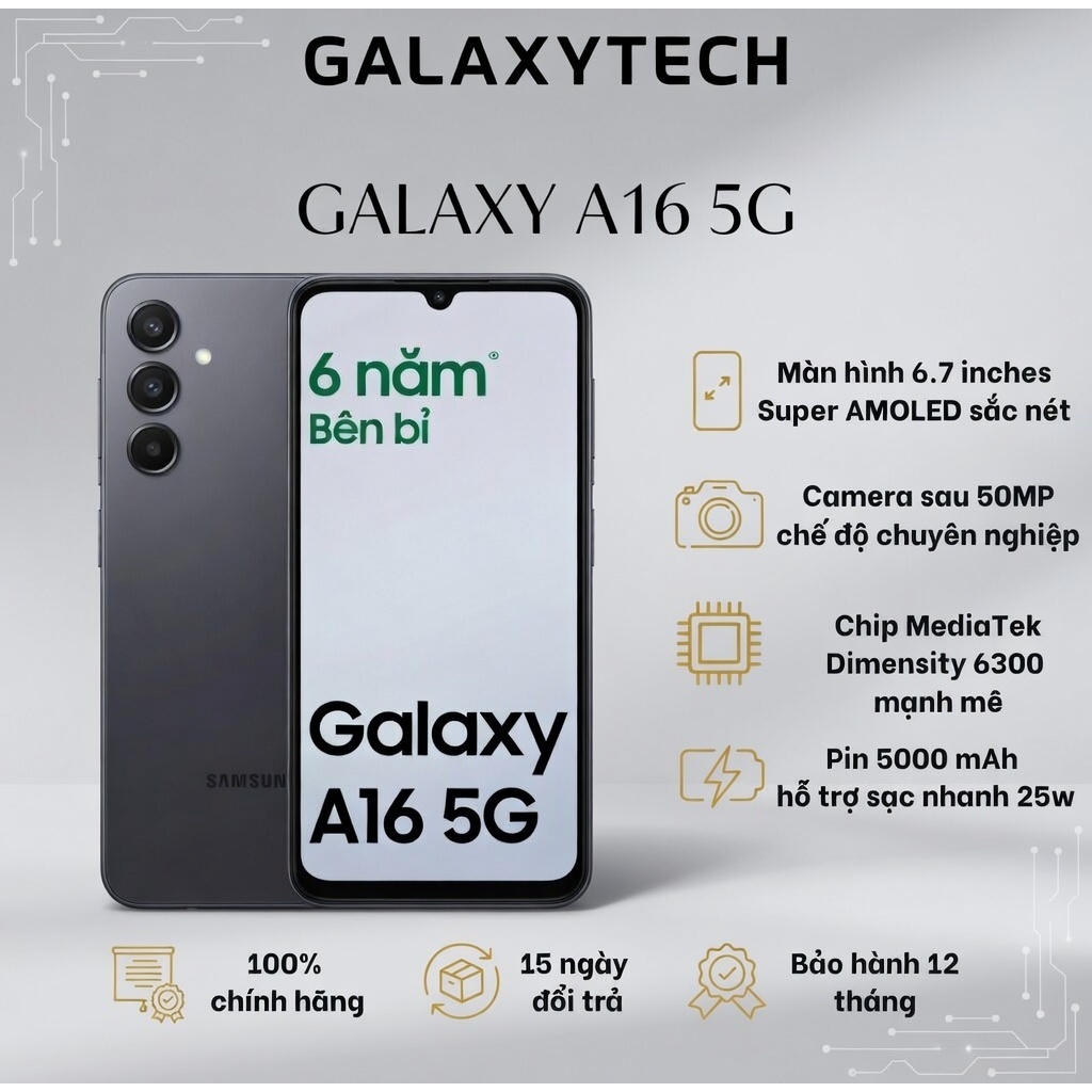 Điện Thoại Di Động Samsung Galaxy A16 4G, LTE