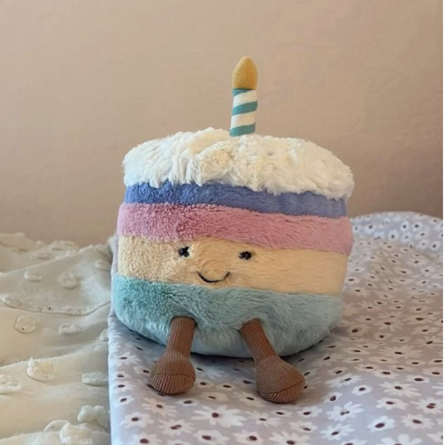 [CHÍNH HÃNG]Bánh sinh nhật cầu vồng JELLYCAT RAINBOW BIRTHDAY CAKE