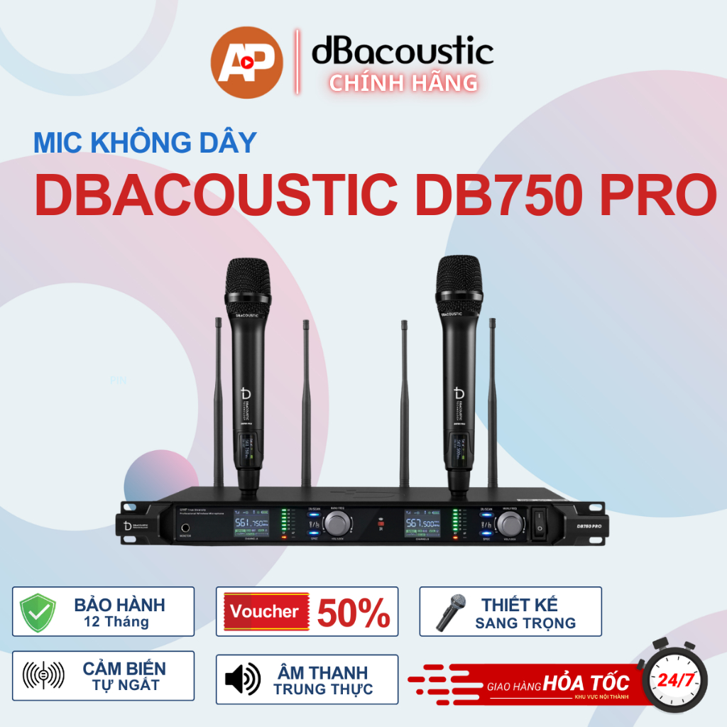 Mic không dây DBAcoustic DB750PRO - Thiết kế thời thượng - Tích hợp đa năng - BH chính hãng 12T