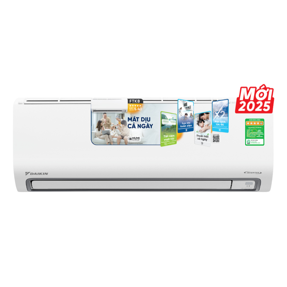 Máy Lạnh Daikin Inverter 1 chiều FTKB35ZVMV 1.5HP 12000BTU