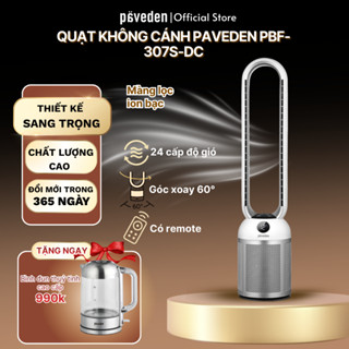 [Tặng bình đun 990K] Quạt Không Cánh Paveden PBF-307S-DC/PBF-307S-DC/ PBF-9070AW - Đổi mới 365 ngày