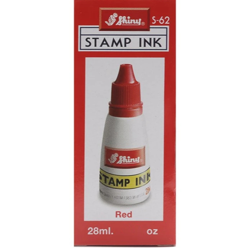 Mực Dấu Shiny S-62 Red Stamp Ink Màu Đỏ – Mực Châm Dấu Cho Con Dấu Shiny, Văn Phòng Phẩm