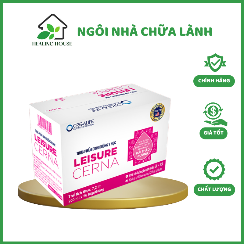 LEISURE CERNA - Soup uống dinh dưỡng kiểm soát đường huyết - Thùng 36 Hộp x 200ml