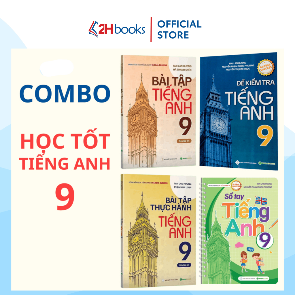 Combo Học Tốt Tiếng Anh 9 Global Success, Bài tập Tiếng Anh, Sổ tay Tiếng Anh, Đề kiểm tra Tiếng Anh