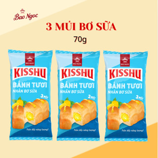 [1-5 chiếc] Bánh mì tươi 3 múi nhân bơ sữa ngọt kisshu Bảo Ngọc 70g 1 bánh