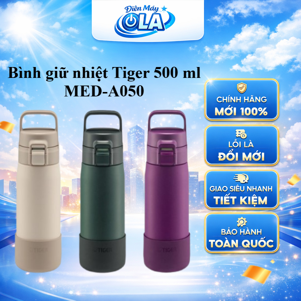 MED-A050-GD/MED-A050-VD/MED-A050-WD - Bình giữ nhiệt Tiger 500 ml MED-A050 - GIAO TOÀN QUỐC