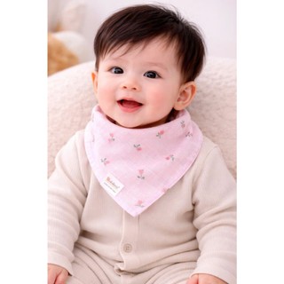 Yếm sơ sinh 100% cotton nút bấm cho bé