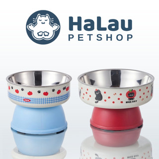 Bát ăn cho chó mèo, bát ăn chống gù, bát ăn chống gù inox không gỉ an toàn cho sức khỏe HALAU OD428.