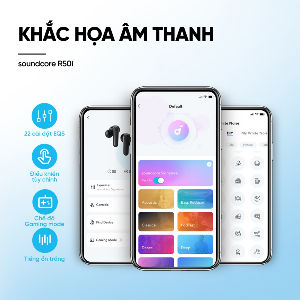 Tai nghe bluetooth soundcore R50i (P20i) siêu nhỏ gọn | 30 giờ phát nhạc | Chống nước IPX5 | Tích hợp phiên dịch | BigBuy360 - bigbuy360.vn