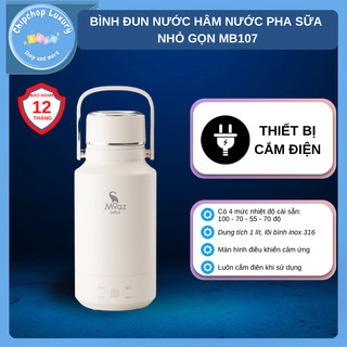Bình đun nước du lịch cắm điện 1L moaz bébé mb107 bảo hành chính hãng 12 tháng chipchop luxury