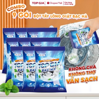Bột Tẩy Lồng Máy Giặt TopGia Vệ Sinh Khử Mùi, Làm Sạch Cặn Bẩn, An Toàn Hiệu Quả, Gói 125gr