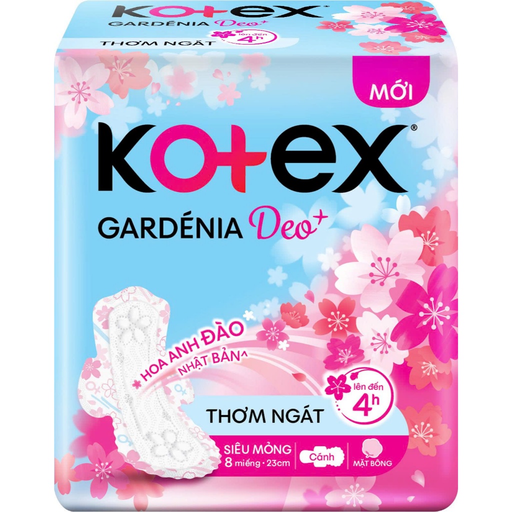 (QUÀ TẶNG)BVS kotex Gardenia Deo hương anh đào 8 miếng