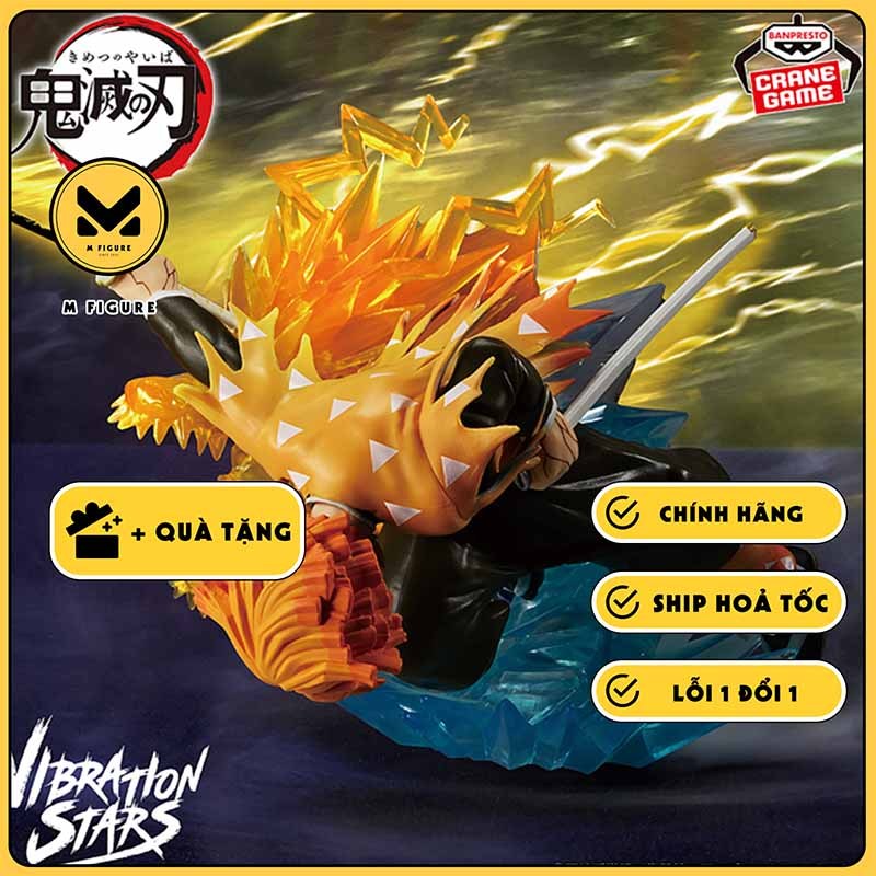 MÔ HÌNH Agatsuma Zenitsu - Kimetsu no Yaiba - Vibration Stars Plus (Bandai Spirits) FIGURE CHÍNH HÃN