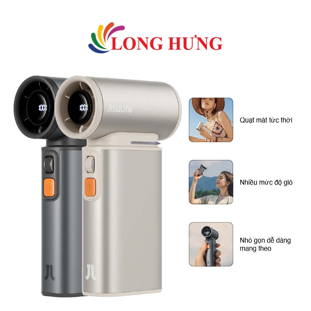 Quạt mini tích điện cầm tay Jisulife 9000mAh Handheld Fan Ultra1 - Hàng chính hãng