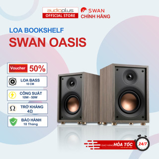 Loa bookshelf passive SWAN OASIS 140 - Loa Bass 10cm - Loa tweeter 20mm - Âm cực hay - Hàng chính hãng - BH 18 tháng