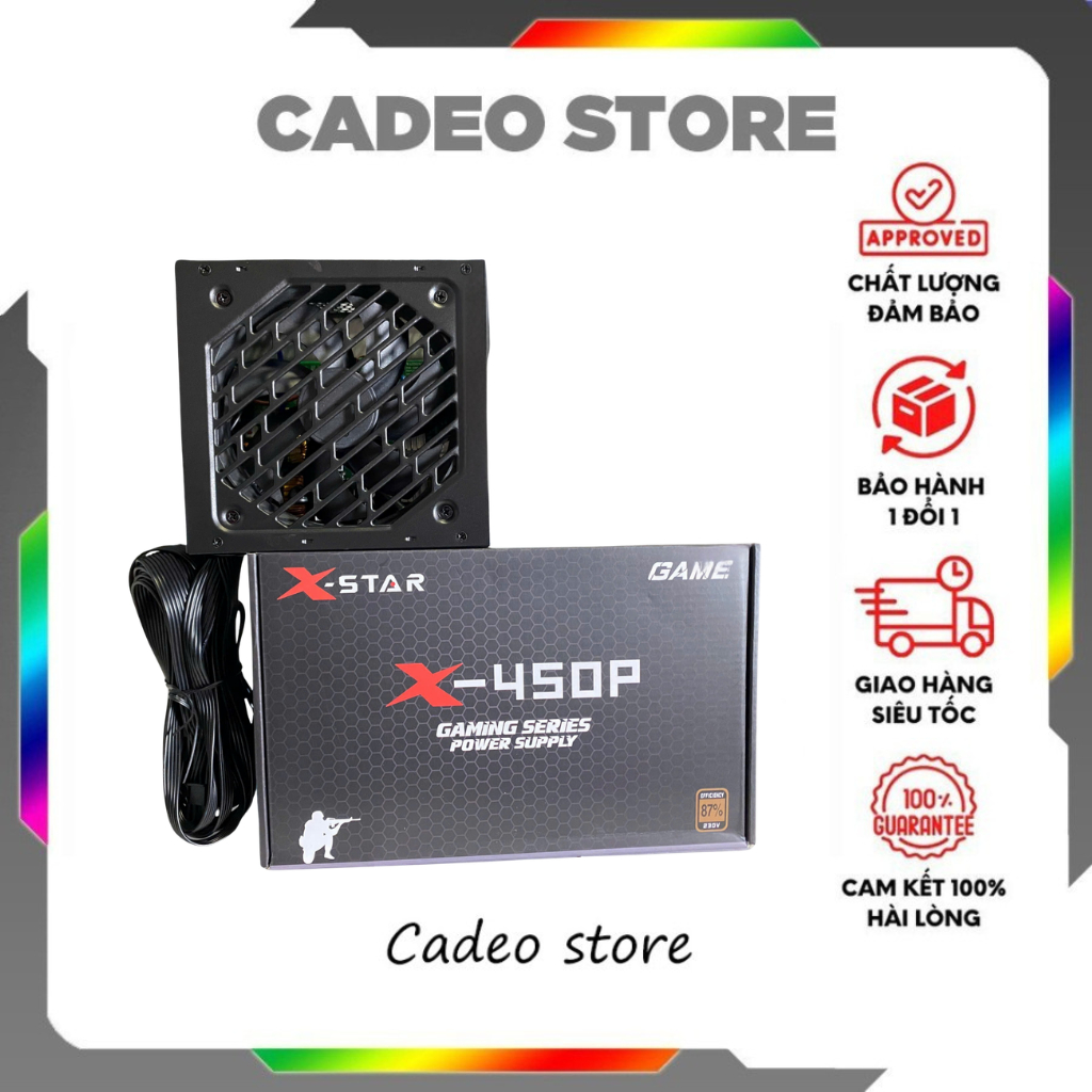 Nguồn PC Xstar X350 X450 X500 X550 X650  – Nguồn Giá Tốt, Phù Hợp Build PC Gaming & Văn Phòng