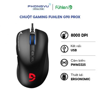 Chuột Gaming Fuhlen G90 ProX - Switch Quang Học - Cảm Biến PMW3325 8000DPI - Bảo Hành 24 Tháng