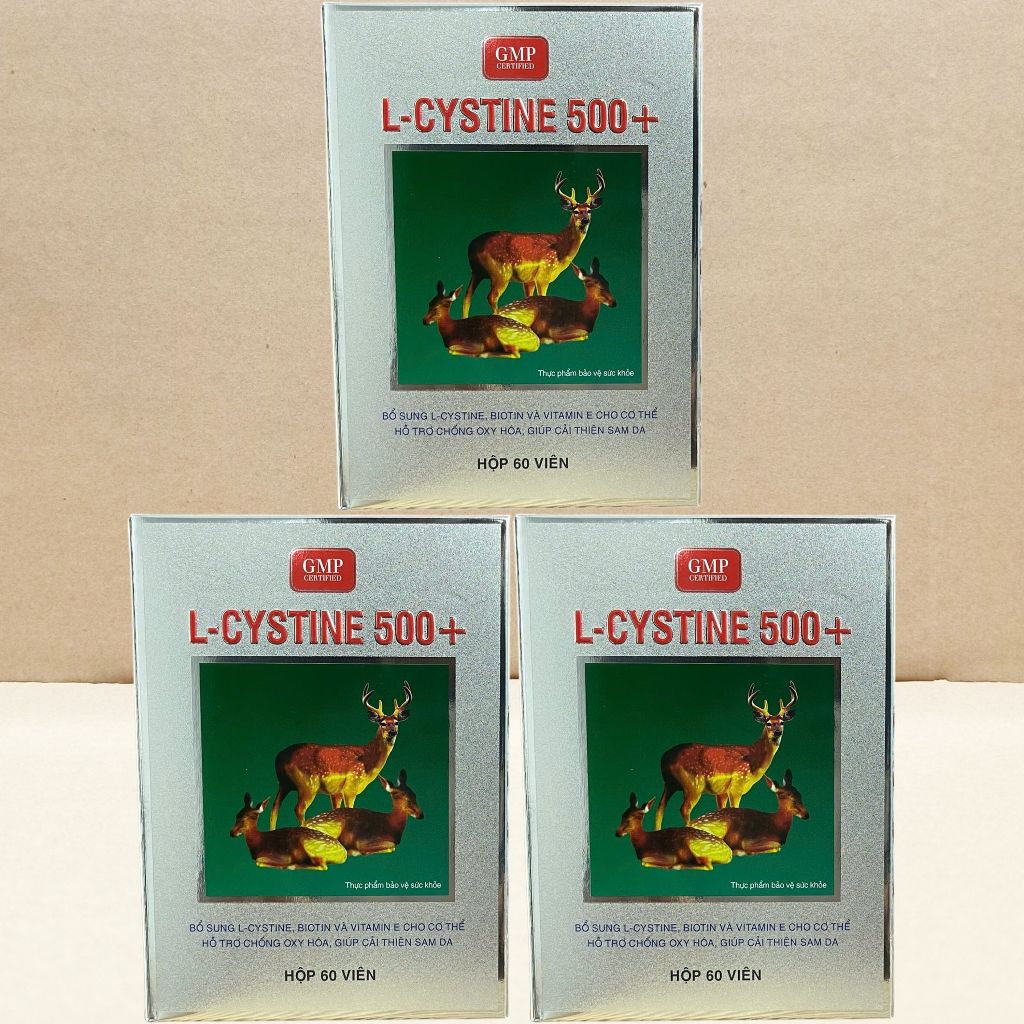 Combo 3 Hộp L Cystine 500+ Xanh Lá - Pháp Âu - Sanco - Vitamin Chữa Lành