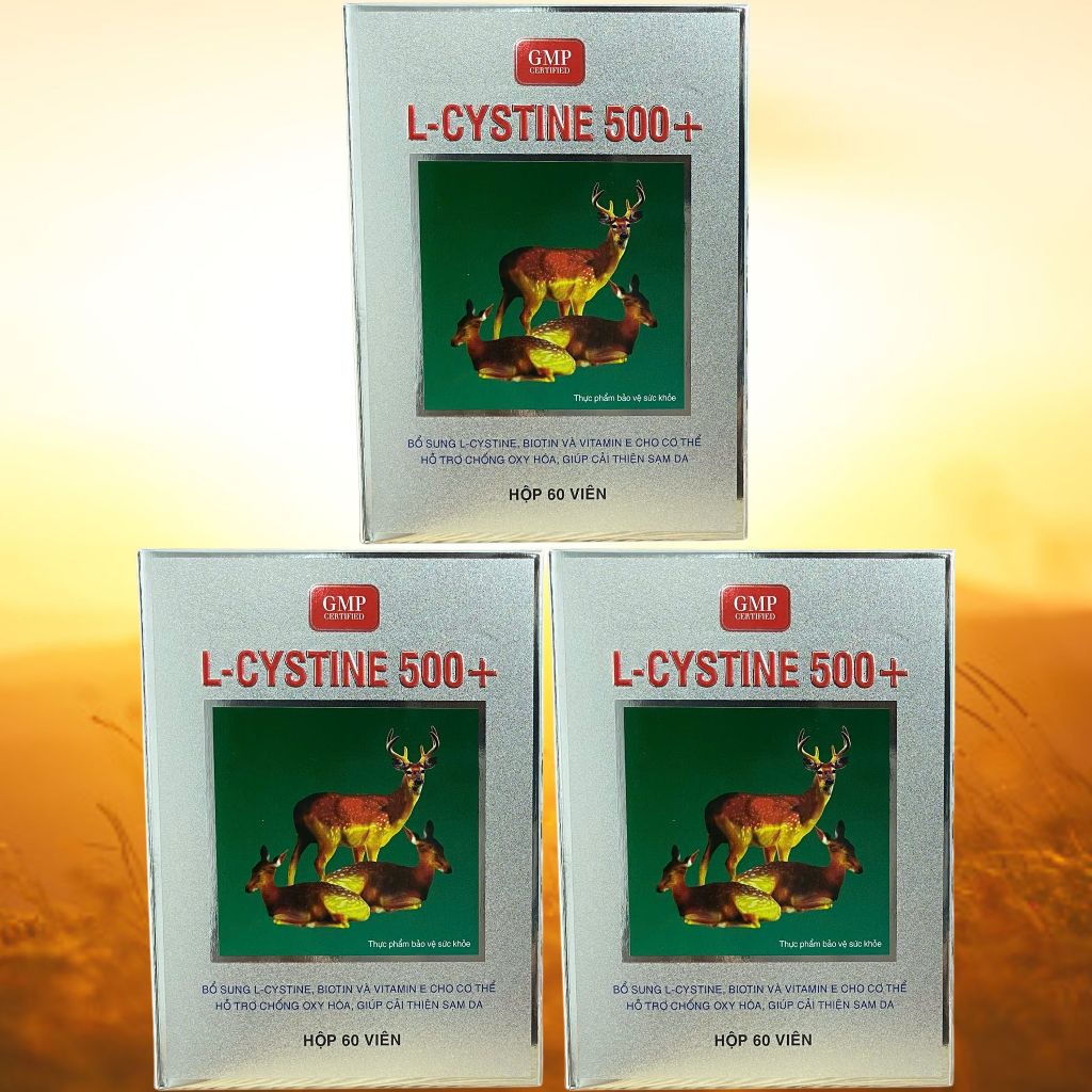 Combo 3 Hộp L Cystine 500+ Xanh Lá - Pháp Âu - Sanco - Vitamin Thanh Lọc