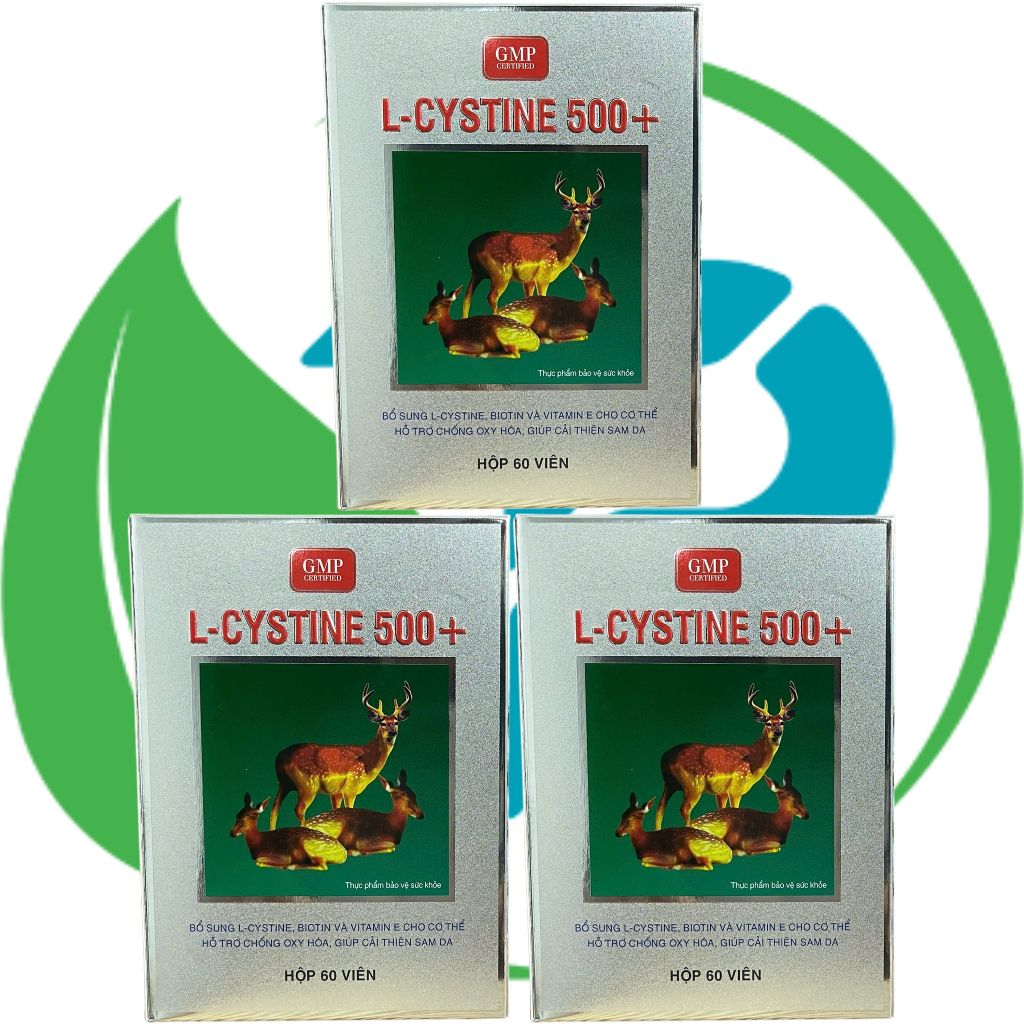Combo 3 Hộp L Cystine 500+ Xanh Lá - Pháp Âu - Sanco - Vitamin Phục Hồi