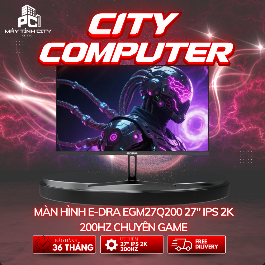 Màn hình gaming EDRA EGM27Q200 27 inch 2K 200Hz