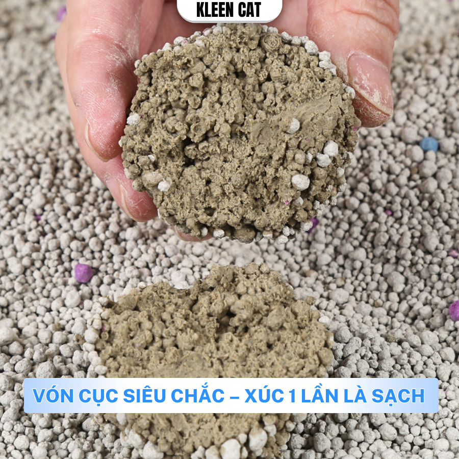 [Kleen Cat] Cát Vệ Sinh Cho Mèo Siêu Vón Cục túi 9L