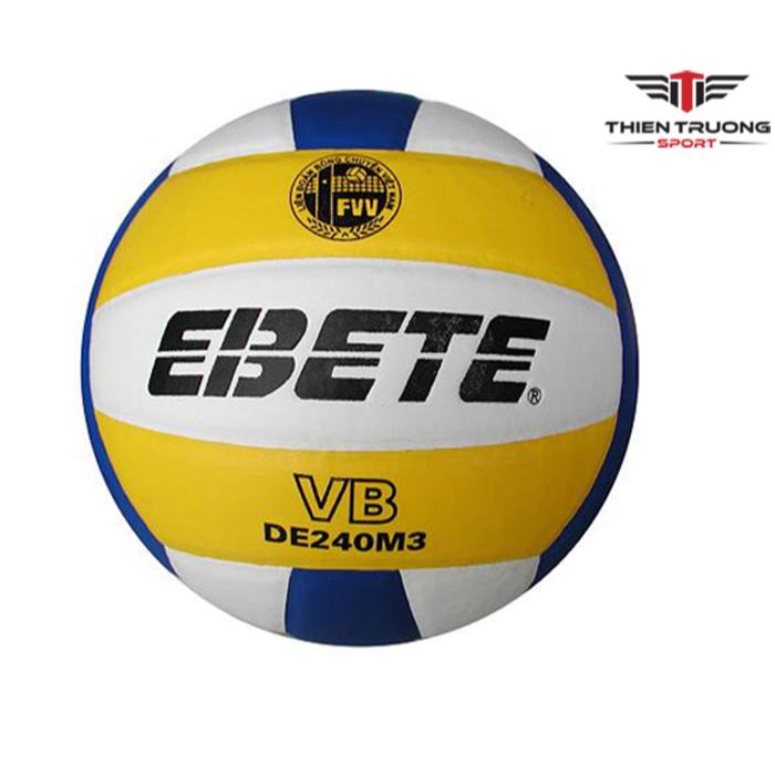 Bóng chuyền da PU Ebete DE 240M3 chuẩn thi đấu, size 5, bền đẹp, nảy chuẩn, giữ hơi tốt – chính hãng