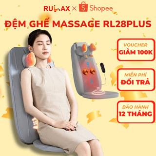 Ghế Massage Toàn Thân Rulax RL28, Đệm Ghế Massage Hồng Ngoại Rung Điện Từ Giảm Đau Lưng, Cổ Vai Gáy