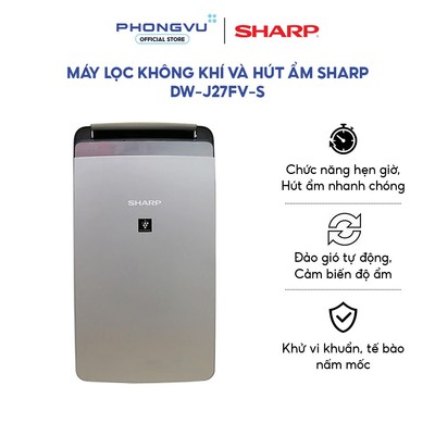 Máy Lọc Không Khí Và Hút Ẩm Sharp - 27L/Ngày - Plasmacluster Ion - Phòng ≤67m² - Bảo hành 12 tháng