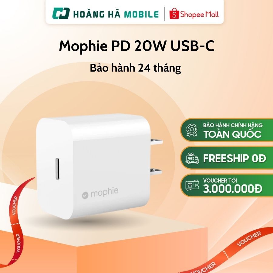 Củ sạc Mophie PD 20W USB-C - Chính hãng