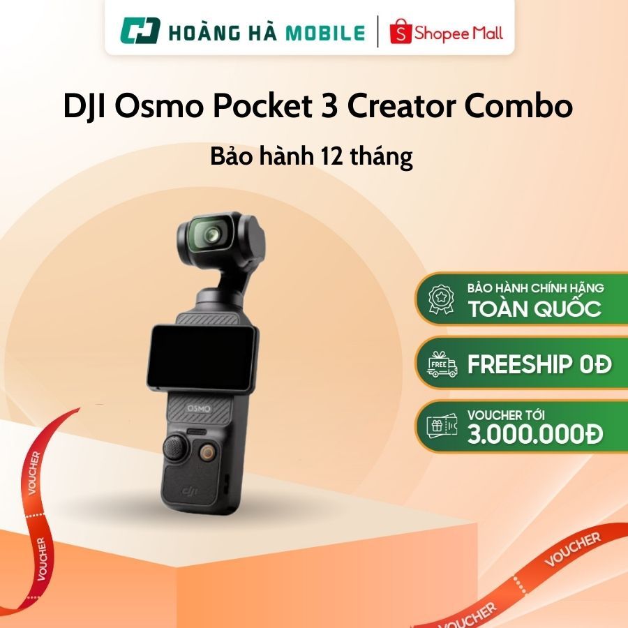 Camera DJI Osmo Pocket 3 Creator Combo video 4K & cảm biến CMOS 1 inch - Chính Hãng