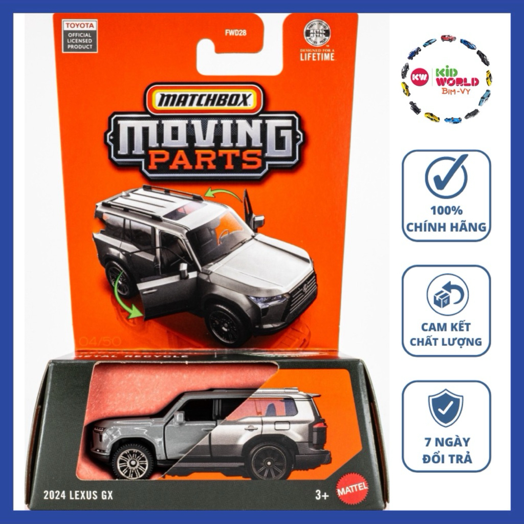 Xe mô hình Matchbox Moving Parts Series 2024 Lexus GX JHV55.