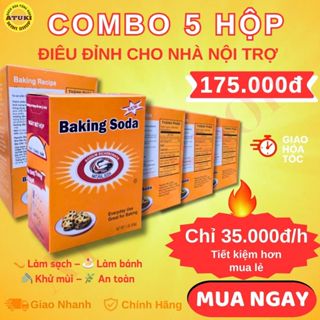 Combo 5 Sodium Bicarbonate 454g  Dùng Làm Bánh & Vệ Sinh Nhà Cửa