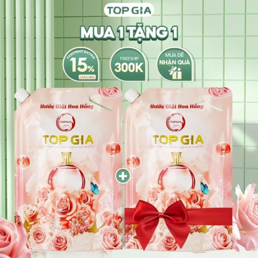 [ GIÁ SỈ ] Combo 2 Túi Nước giặt xả Topgia,2000ml/túi, Hương thơm đánh bay vết bẩn,lưu hương bền lâu