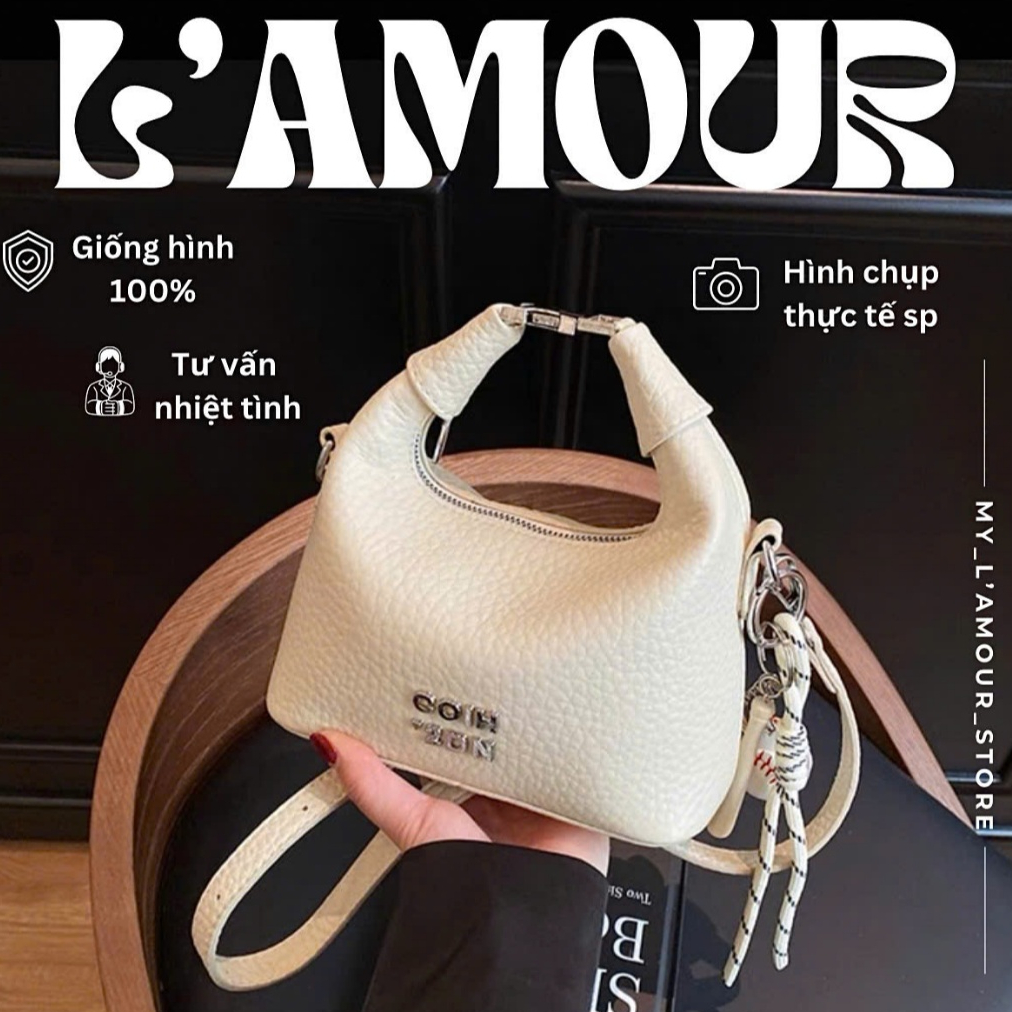 (SẴN TRẮNG)(LOẠI 1) Túi Xách Nữ, Túi Đeo Chéo Kèm Charm Sang Chảnh Hiện Đại Hàn Quốc - Chloe Bag